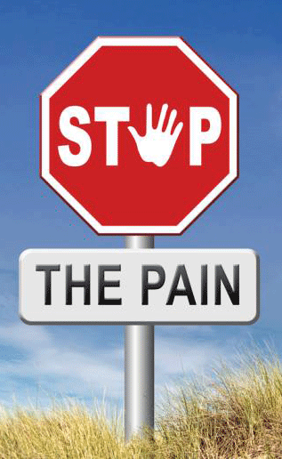 stop-the-pain Pain Road sign - OldPain2Go